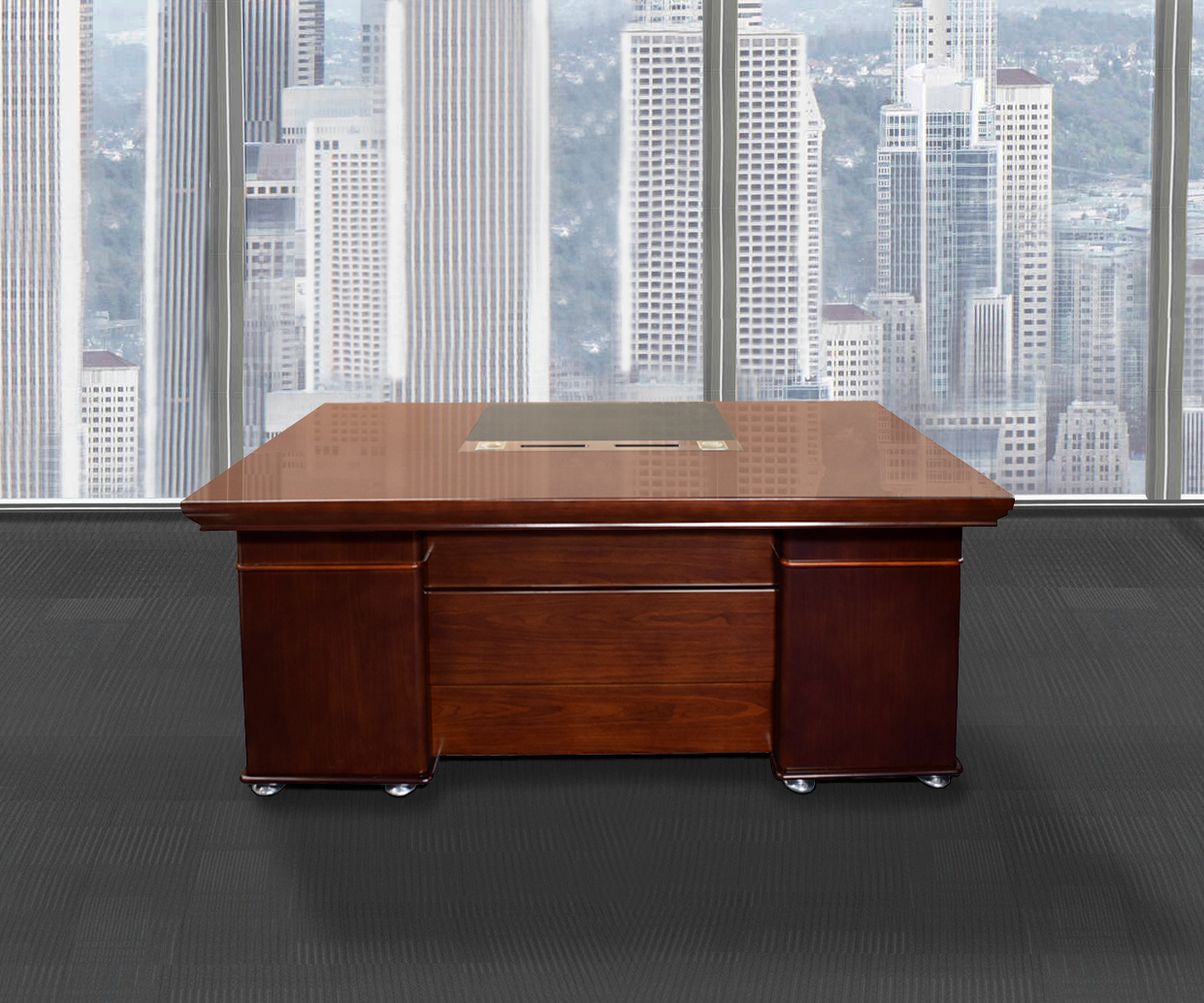 Merrion Walnut Veneer Executive Desk