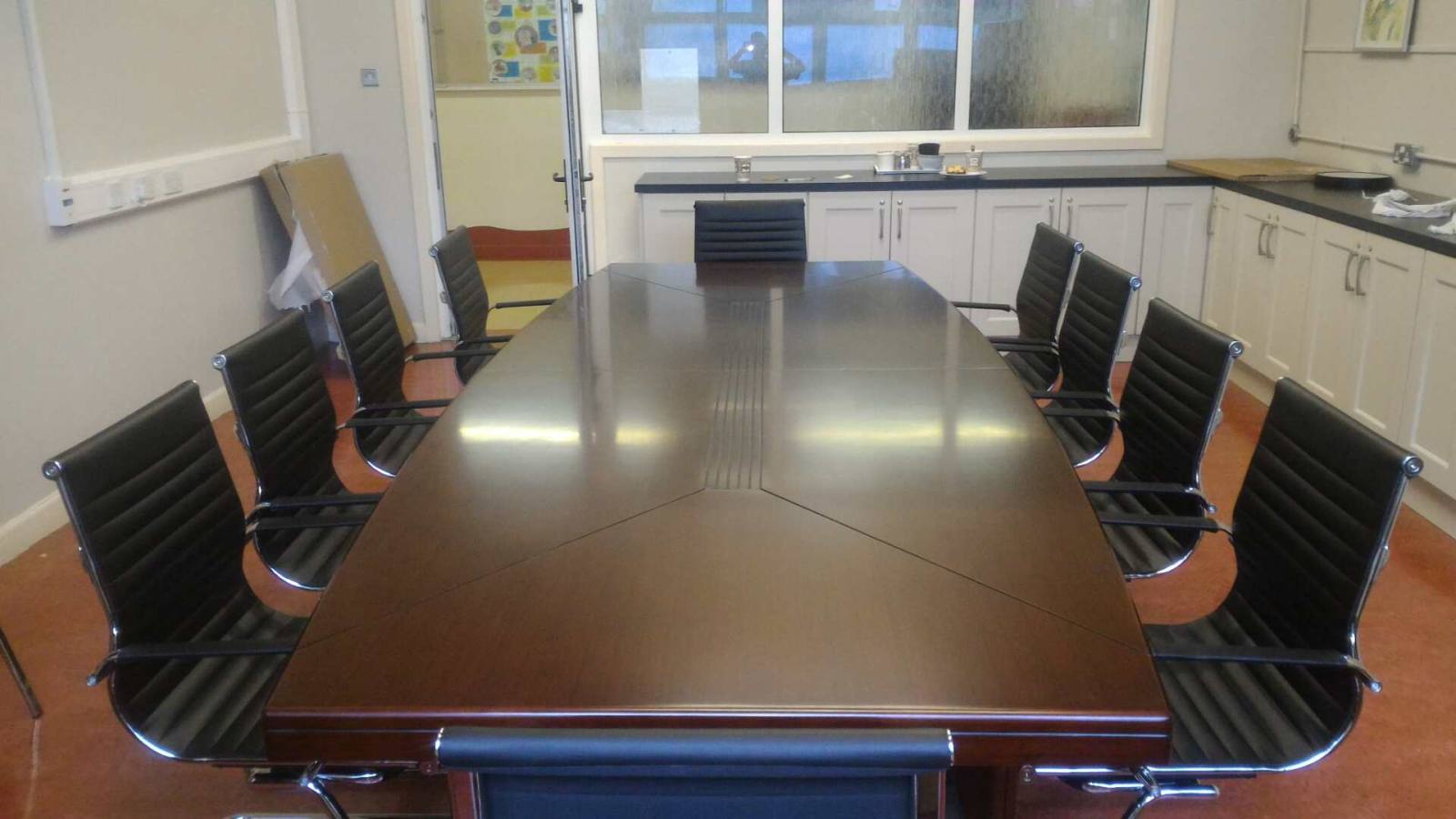 3.5m Shelbourne Walnut Veneer Boardroom