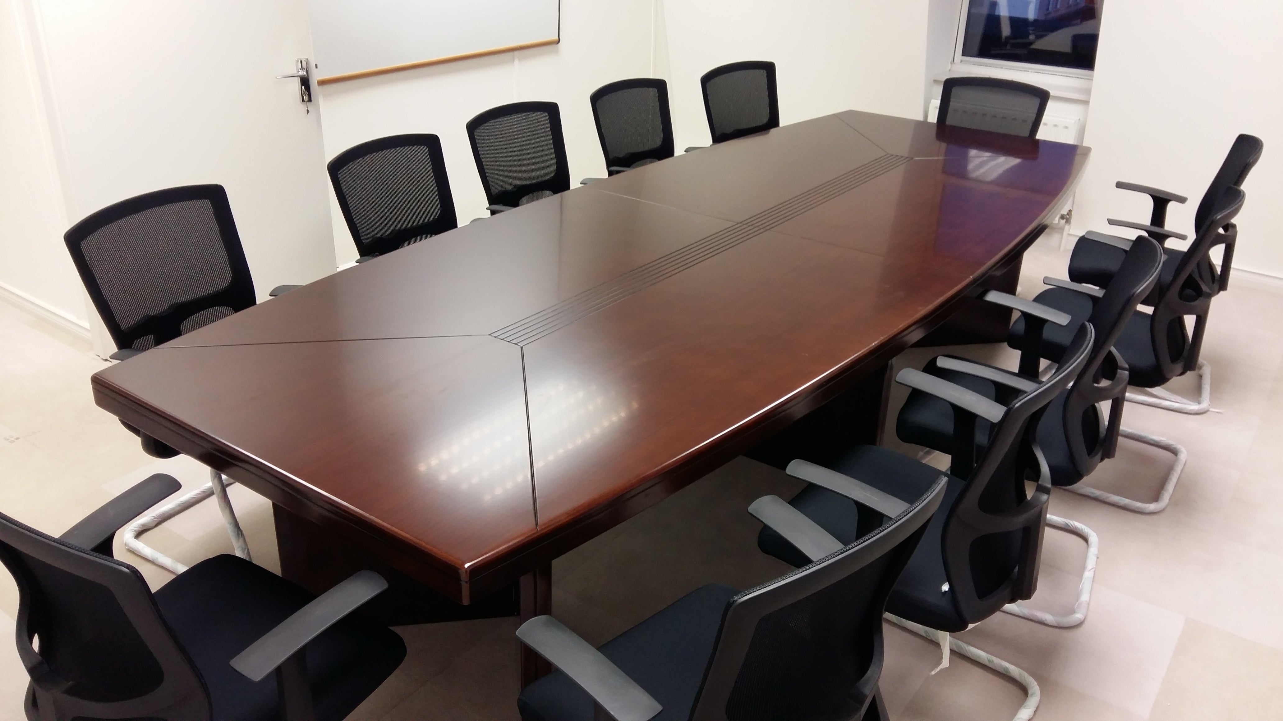 3.2m Shelbourne Walnut Veneer Boardroom