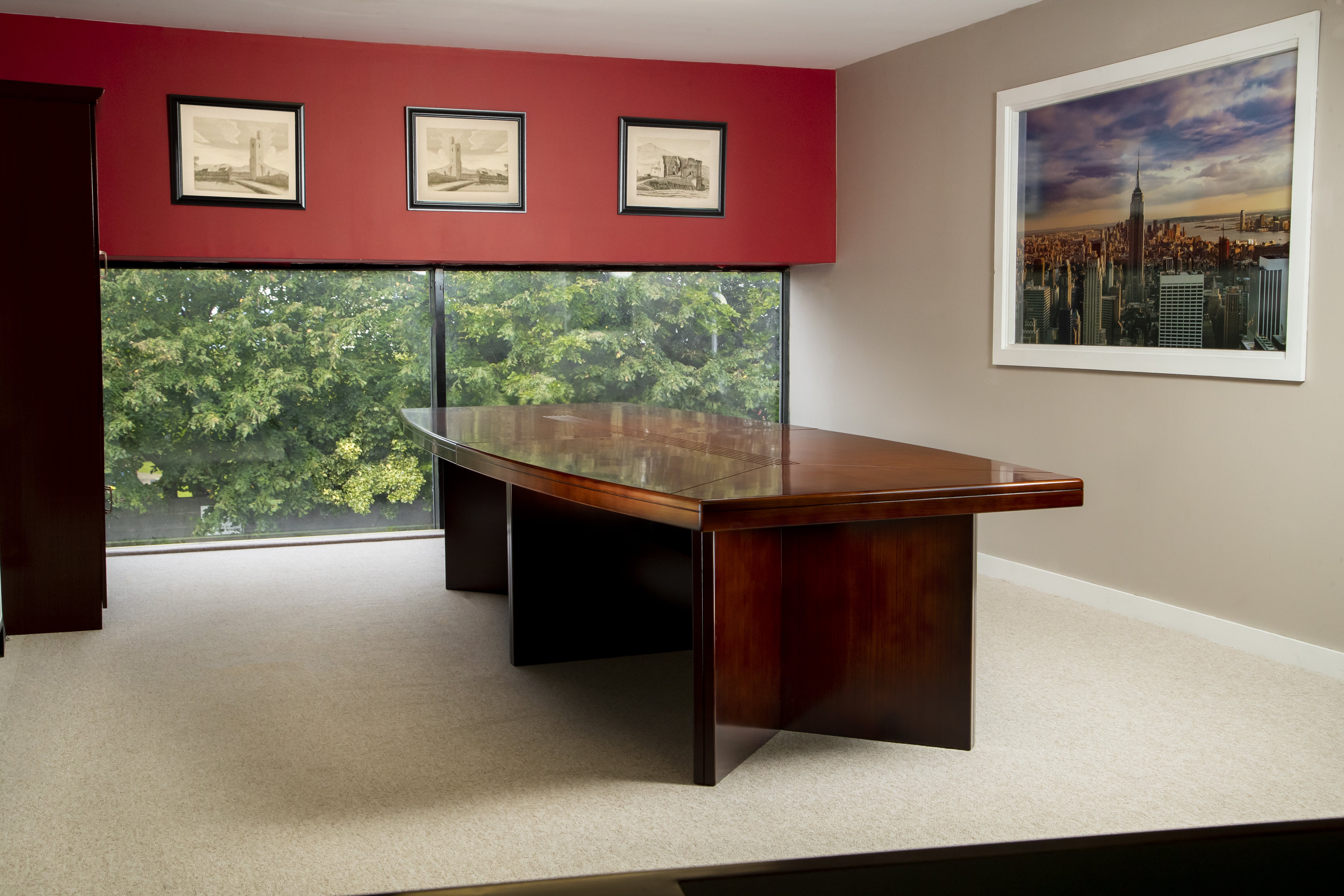 3.5m Shelbourne Walnut Veneer Boardroom