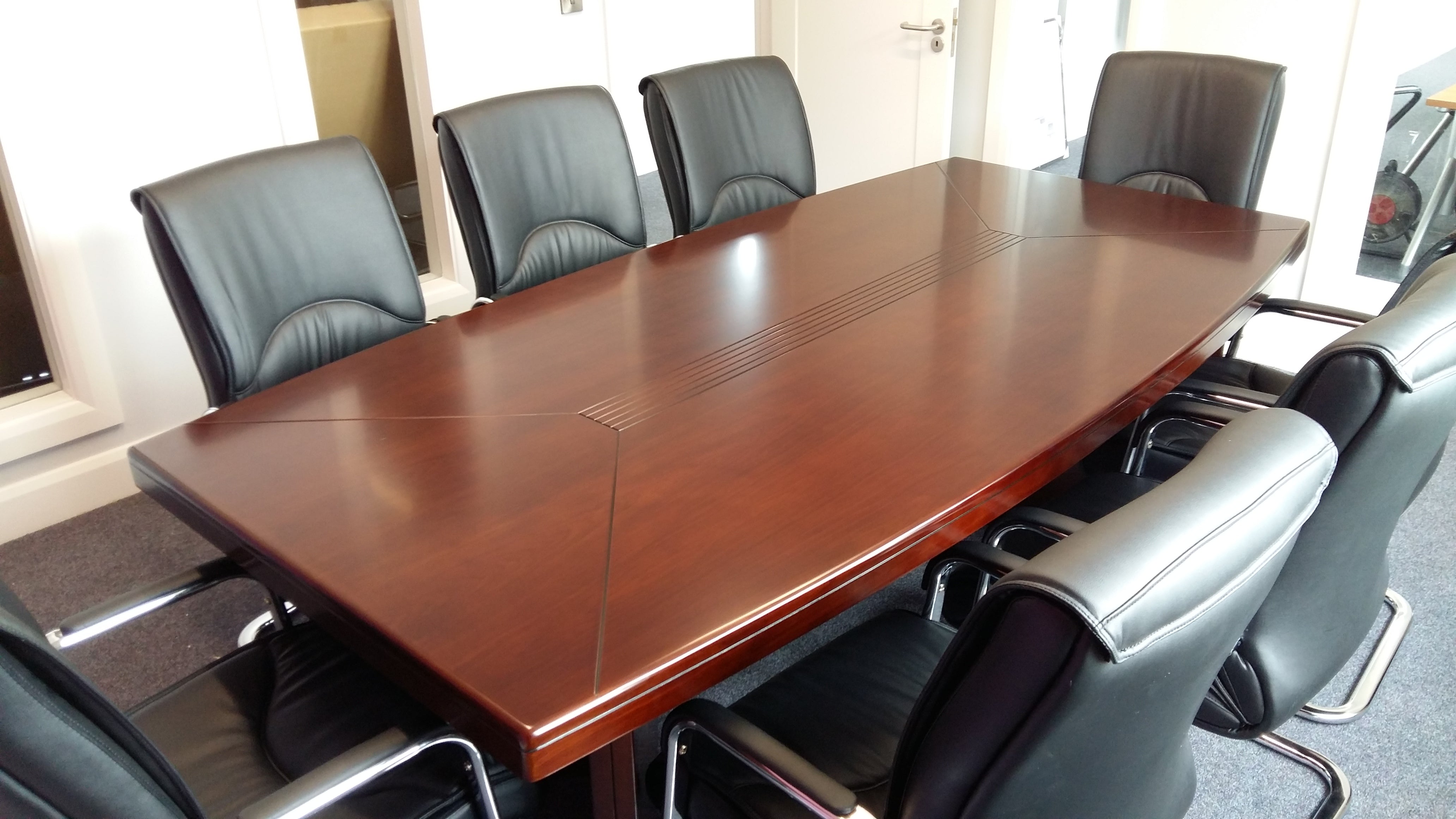 2.4m Shelbourne Walnut Veneer Boardroom