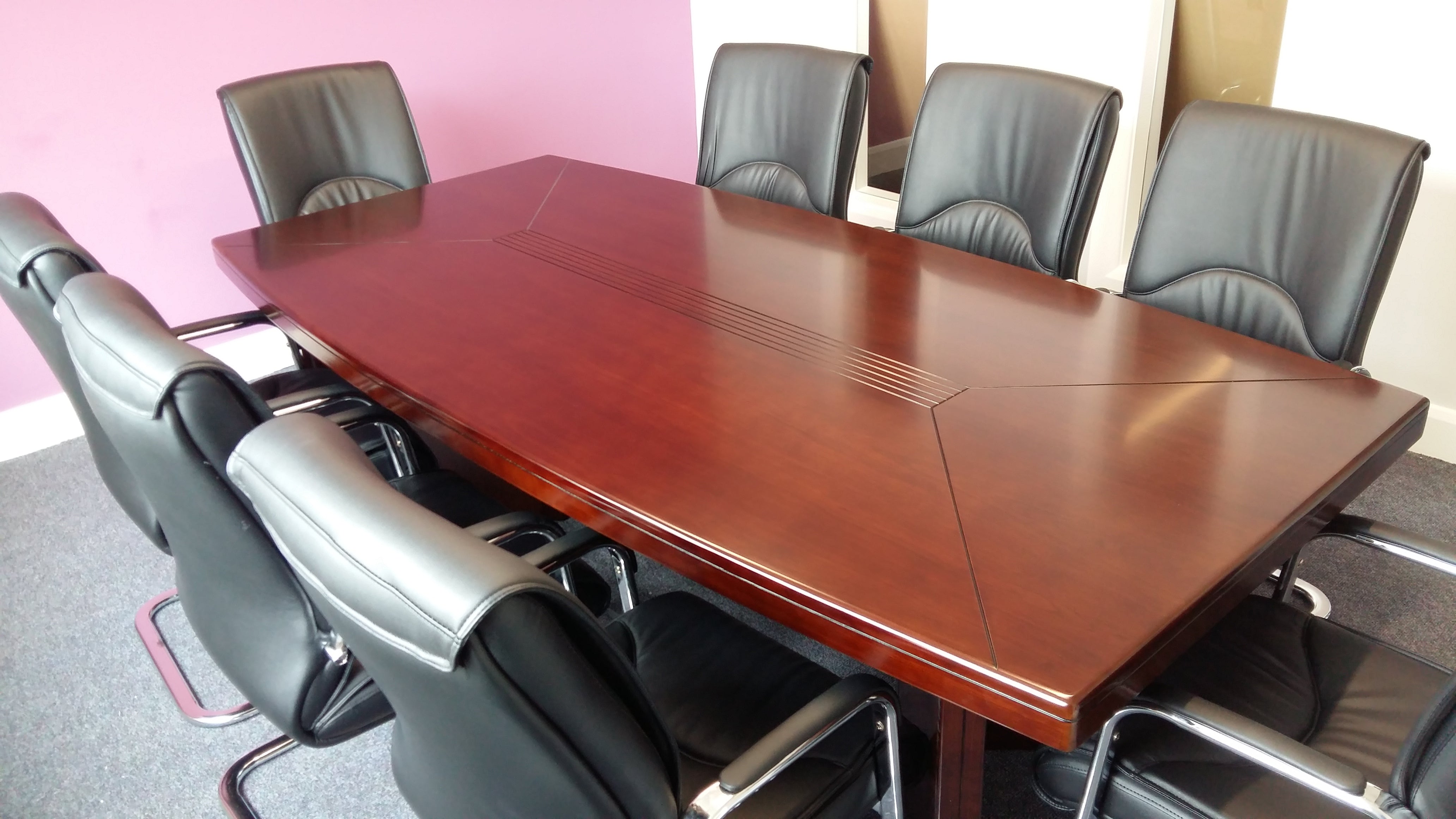 2.4m Shelbourne Walnut Veneer Boardroom