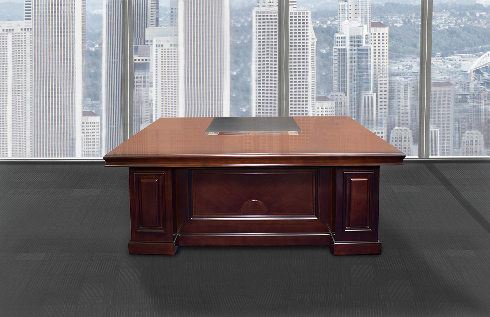 Conrad Walnut Veneer Executive Desk